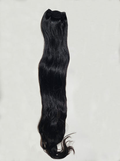 Indian Natural Straight | Ashabi's Indian Natural Wavy/Straight Weft Hair Extensions - Premium Quality, Long-lasting