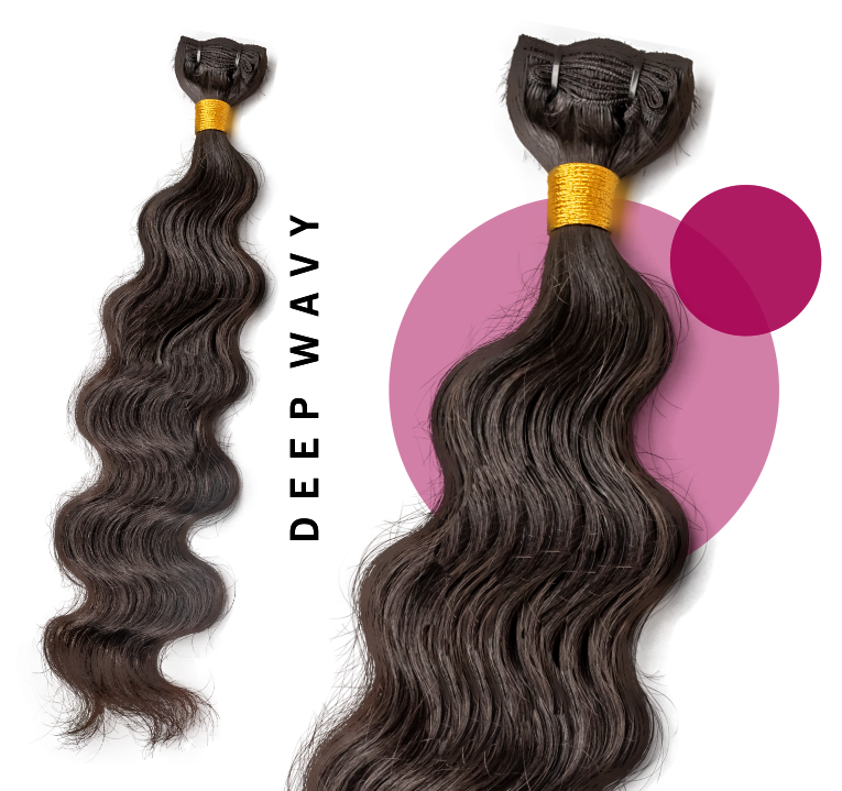 Indian Deep Wavy | Ashabi's 100% Raw Indian Wavy Hair - Natural Texture, Versatile Style